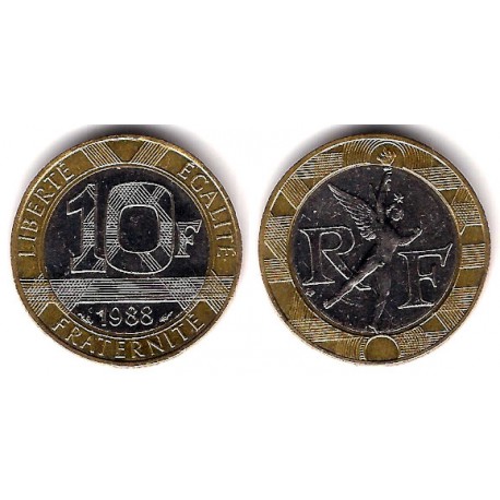 (964.1) Francia. 1988. 10 Francs (MBC)