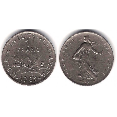 (925.1) Francia. 1969. 1 Franc (MBC)