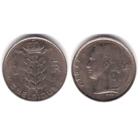 (142.1) Bélgica. 1977. 1 Franc (MBC-)