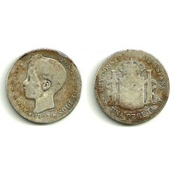 Alfonso XIII. 1902*(-----). 1 Peseta (RC) (Plata) Ceca de Madrid SM-V