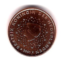Países Bajos. 2001. 1 Céntimo (SC)