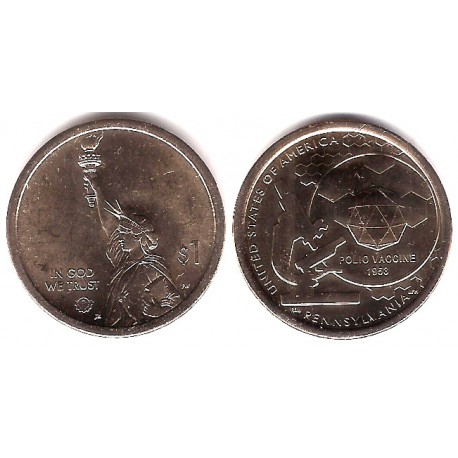 Estados Unidos de América. 2019(D). 1 Dollar (SC) Pennsylvania