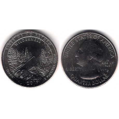 Estados Unidos de América. 2019(P). Quarter Dollar (SC) River of No Return