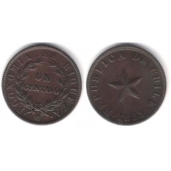 (127) Chile. 1853. 1 Centavo (MBC)