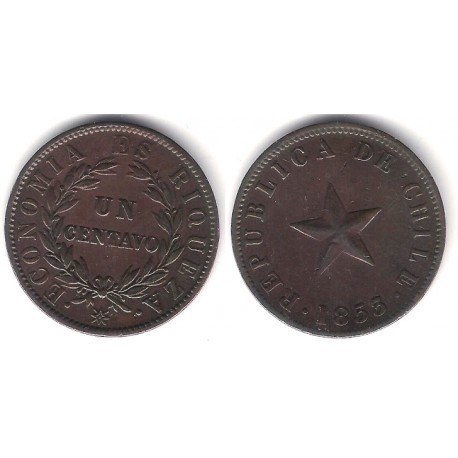 (127) Chile. 1853. 1 Centavo (MBC)