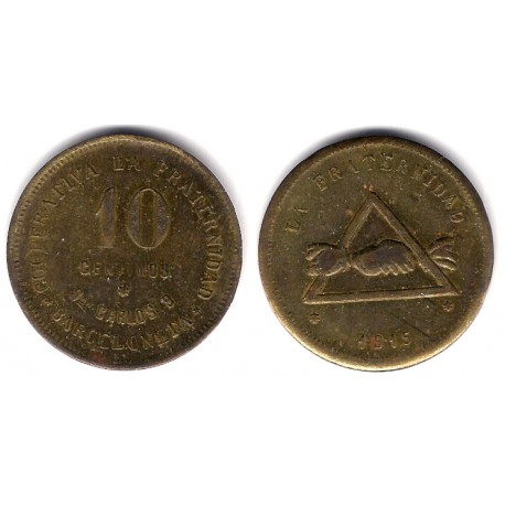 Cooperativa La Fraternal. Barceloneta. 1915. 10 Céntimos (MBC)