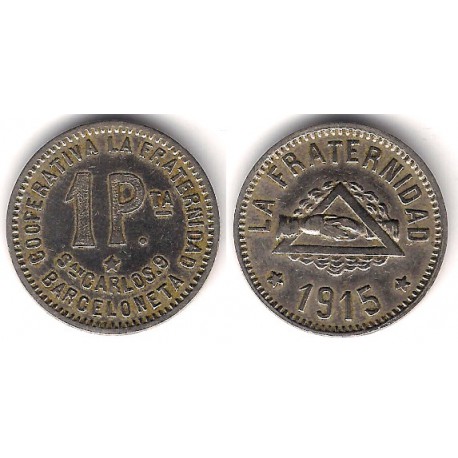Cooperativa La Fraternidad. Barceloneta. 1915. 1 Peseta (EBC)