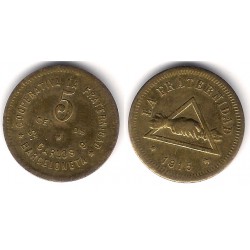 Cooperativa La Fraternidad. Barceloneta. 1915. 5 Céntimos (MBC)