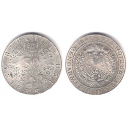 (2920) Austria. 1974. 50 Schilling (SC) (Plata)