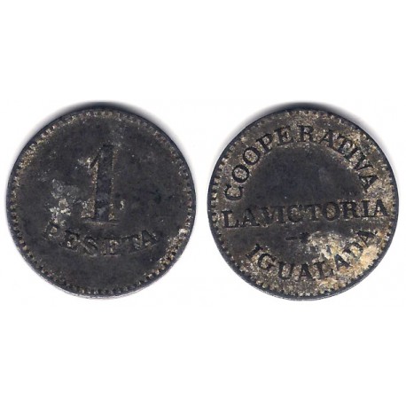 Cooperativa La Victoria. Igualada. 1 Peseta (BC)