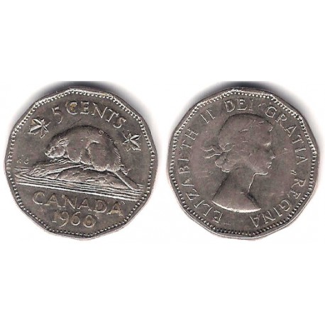 (50a) Canadá. 1960. 5 Cents (MBC)