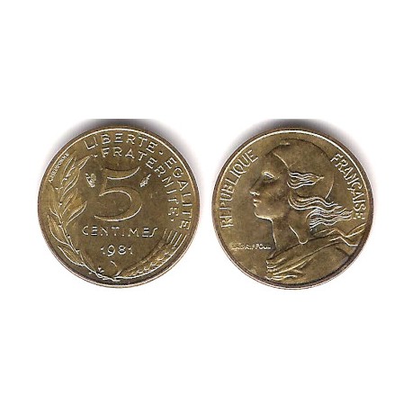 (933) Francia. 1981. 5 Centimes (EBC)