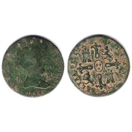 Isabel II. 1844. 8 Maravedi (RC) Ceca de Segovia