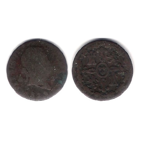 Fernando VII. 1829. 2 Maravedi (RC+) Ceca de Segovia