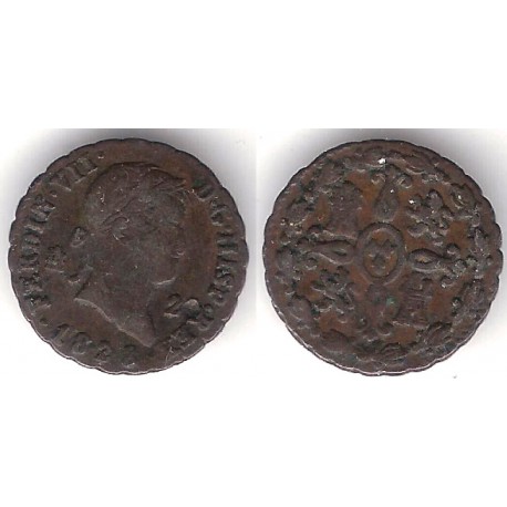 Fernando VII. 1828. 2 Maravedi (MBC) Ceca de Segovia