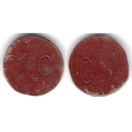 Cooperativa Angles. 10 Céntimos (MBC)