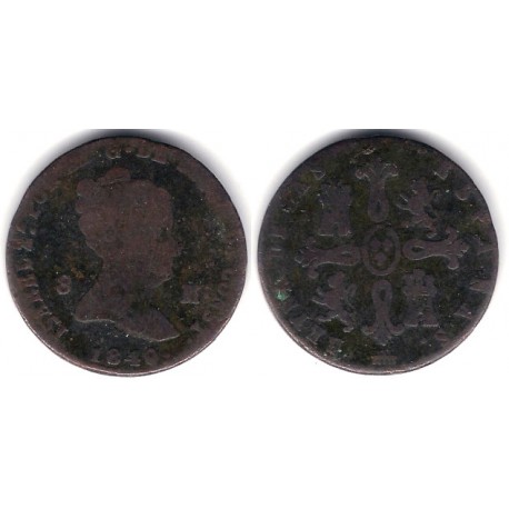 Isabel II. 1840. 8 Maravedi (BC-) Ceca de Segovia