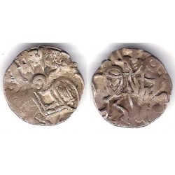 Hindu-Shahi. 700-900 d.C. Dracma (MBC) (Plata)