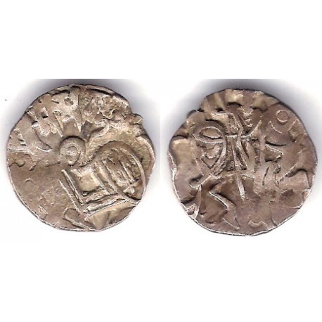 Hindu-Shahi. 700-900 d.C. Dracma (MBC) (Plata)