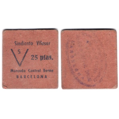 Sindicato Vilasar. 25 Pesetas (MBC)