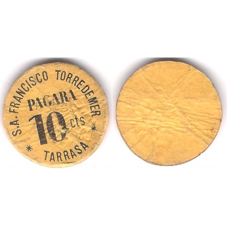 Francisco Torredemer. 10 Céntimos (BC+)