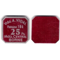 Vda. A. Vidal. 25 Pesetas (MBC)