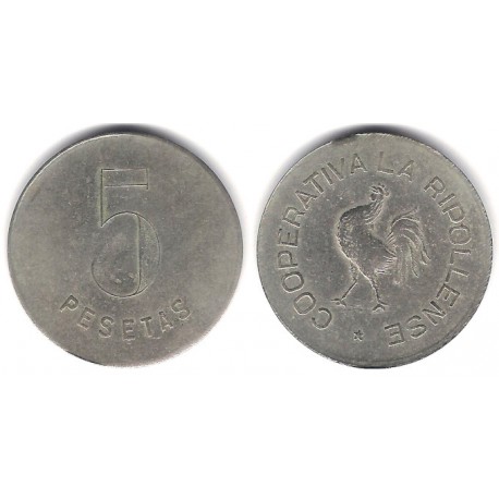 Cooperativa La Ripollense. 5 Pesetas (MBC)