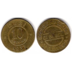 Cooperativa Obrera de Consum La Rubinenca. 1933. 10 Cèntims (MBC)