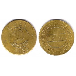 Cooperativa Obrera de Consum La Rubinenca. 1933. 10 Cèntims (MBC)