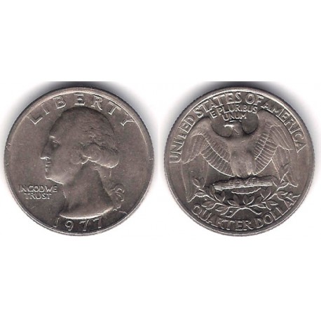 (A164a) Estados Unidos de América. 1977. Quarter Dollar (MBC)