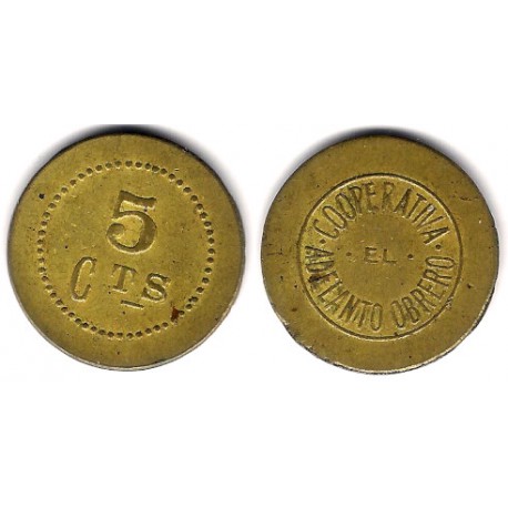 Cooperativa Adelanto Obrero. 5 Céntimos (BC)