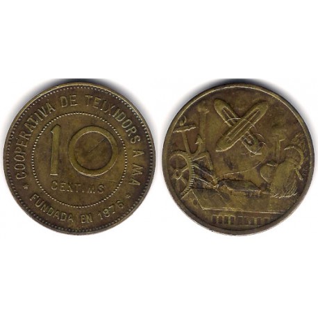 Cooperativa de Teixidors a Mà. 10 Centimos (MBC+)