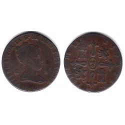 Isabel II. 1844. 8 Maravedi (BC) Ceca de Jubia