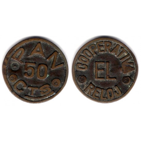 Cooperativa El Reloj. 50 Céntimos (MBC)