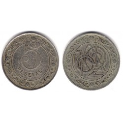 Ficha de Casino. 5 Pesetas (MBC)