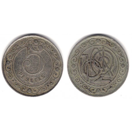 Ficha de Casino. 5 Pesetas (MBC)