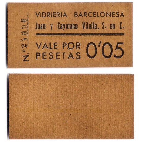 Vidrieras Barcelonesa. 0,05 Pesetas (EBC)