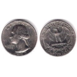 (164a) Estados Unidos de América. 1965. Quarter Dollar (MBC)