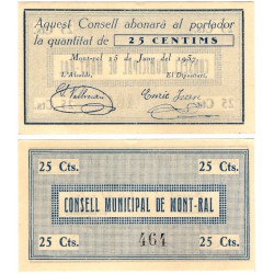 Mont-Ral. 1937. 25 Céntimos (EBC)