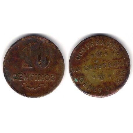 Cooperativa La Constancia. Canet de Mar. 10 Céntimos (BC)