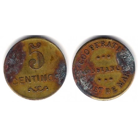 Cooperativa La Constancia. Canet de Mar. 5 Céntimos (RC)