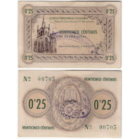 Escuelas Profesionales Salesianas. 25 Céntimos (EBC+)
