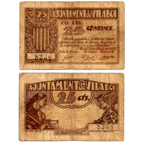 Vilaboi. 1937. 25 Céntimos (BC)