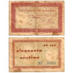 Banyoles. 1937. 50 Céntimos (BC)