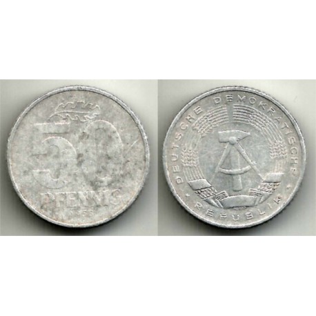 (12.1) Alemania Democrática. 1958(A). 50 Pfennig (BC)
