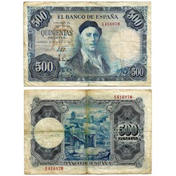 Estado Español. 1954. 500 Pesetas (BC-) Sin Serie. Leves Roturas