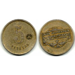 El Reloj y la Dignidad. 5 Pesetas (MBC-)