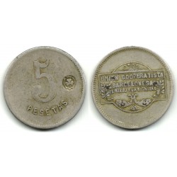 El Reloj y la Dignidad. 5 Pesetas (MBC-)