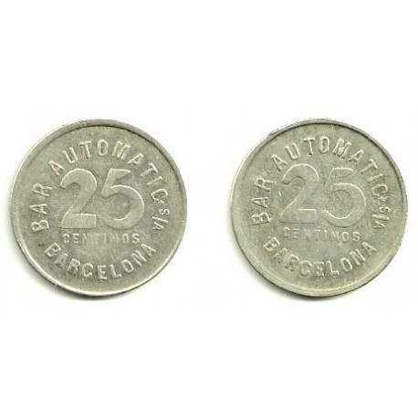 Bar Automatic. Barcelona. 25 Céntimos (MBC)