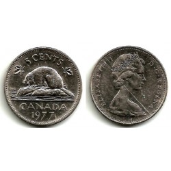 (60.1) Canadá. 1977. 5 Cents (MBC)